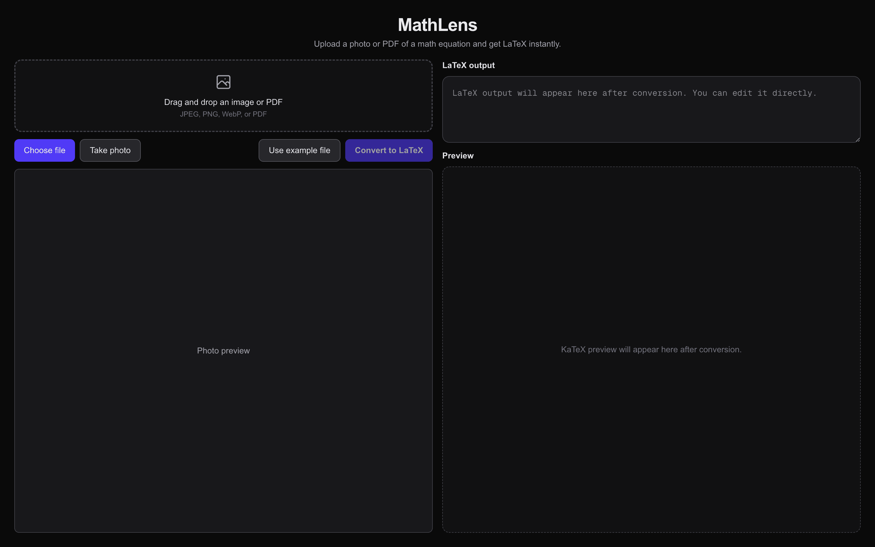 Screenshot of MathLens